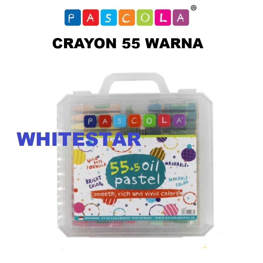 crayon / oil pastel pascola 55 + 5 warna