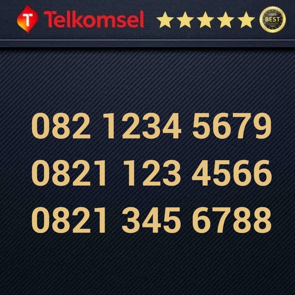 Kartu Perdana SIMPATI 11 Digit - Nomor Cantik - 082 1234567 9 12345678