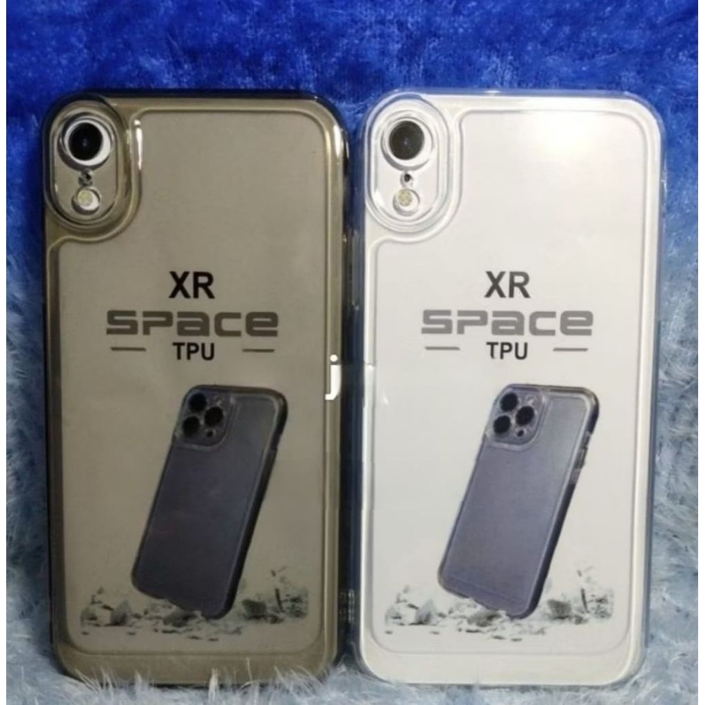 IPHONE XR case hitam bening SoftCase Clear Hitam Silikon Soft Case TPU Kristal Bening Tahan Banting
