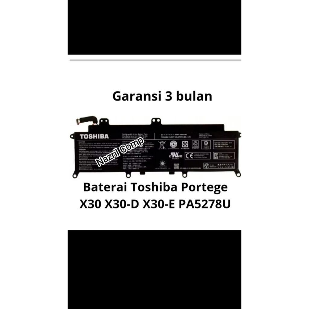 baterai original Toshiba portege X30 X30-D X30-X PA5278U