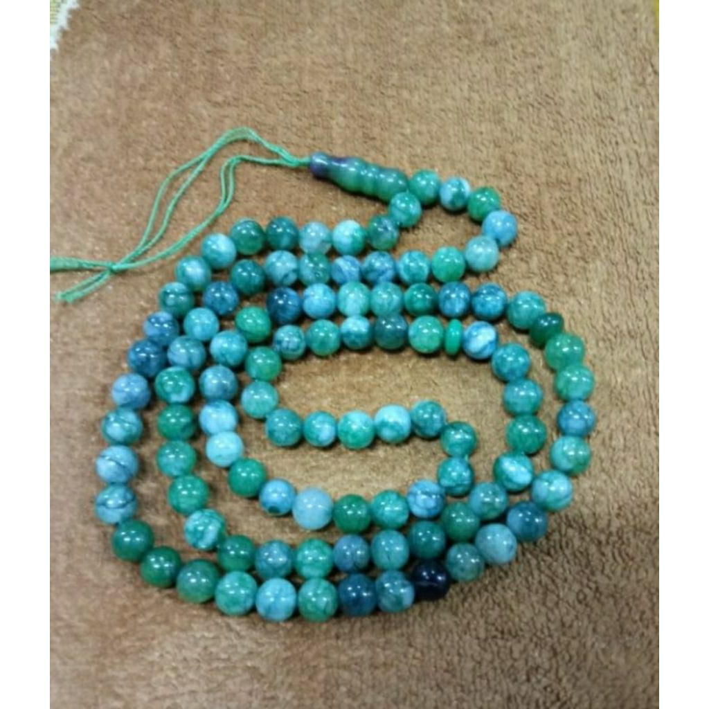 TASBIH BATU GIOK ACEH SINTETIS ORIGINAL KUALITAS TERBAIK