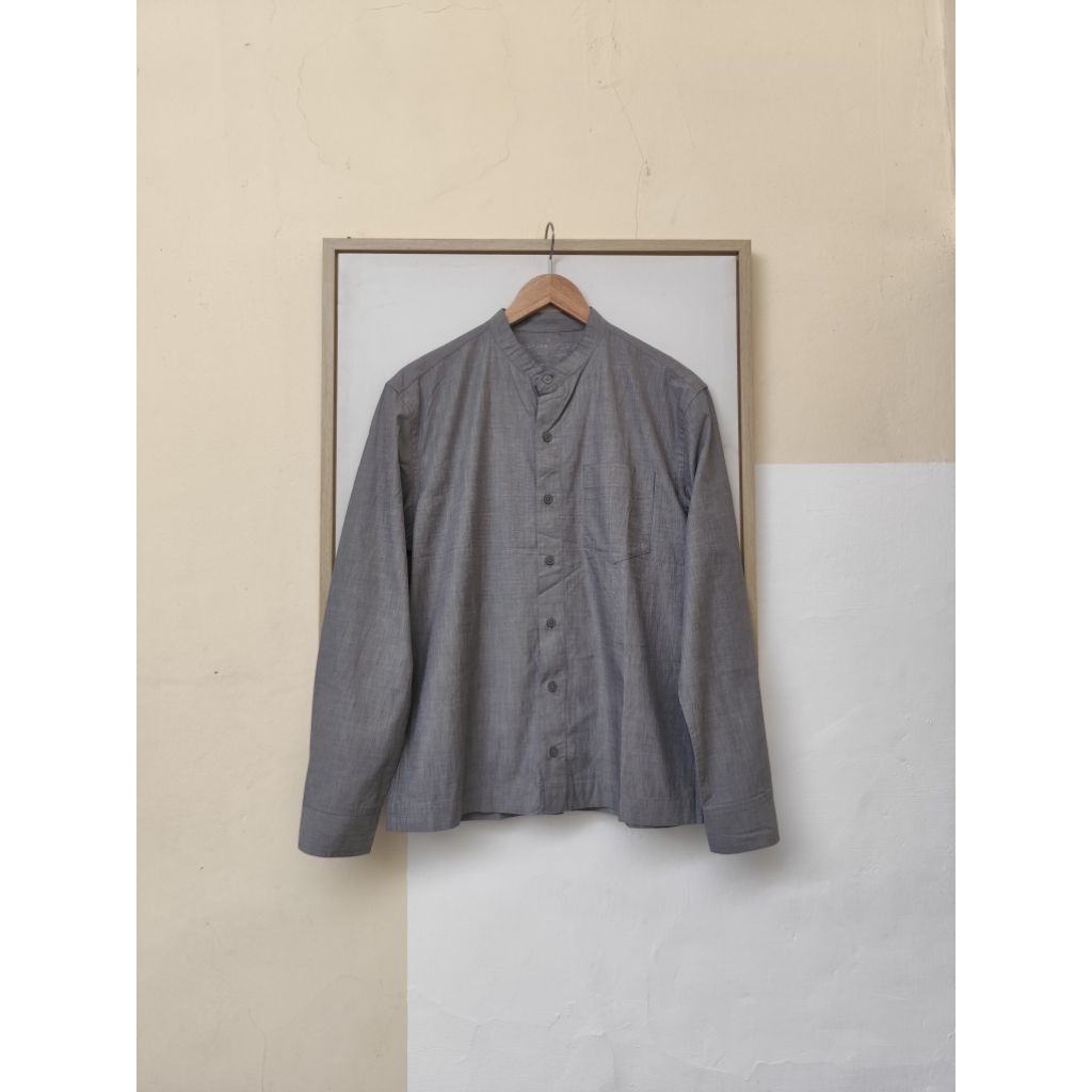 Kemeja Blouse MUJI Abu