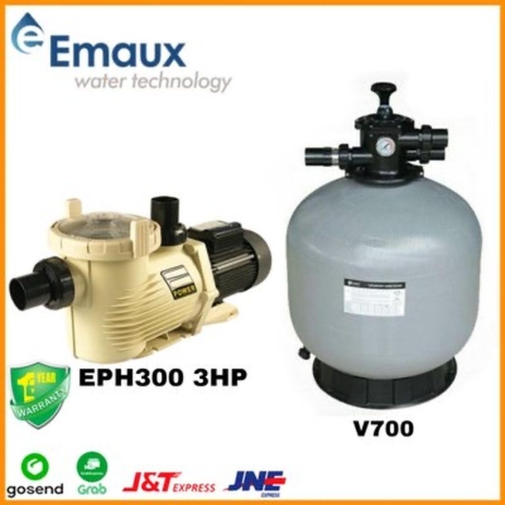 Mesin Pompa Kolam Renang 3hp Emaux EPH300 Sand filter Emaux 28in