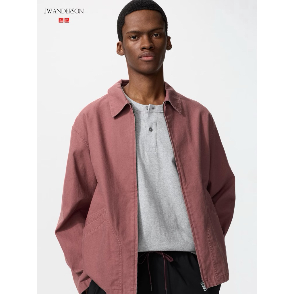 Jaket Blouson Resleting Brand Uniqlo