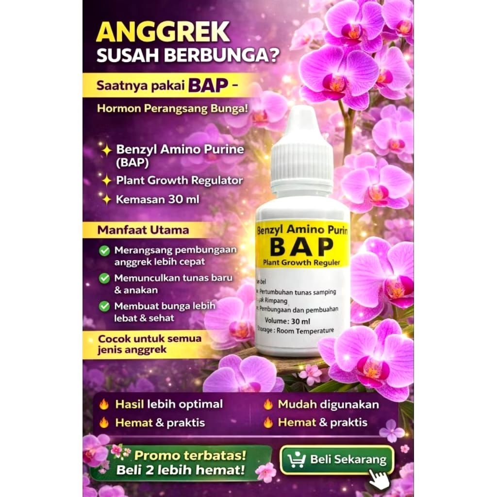 HORMON ANGGREK 6BAP PERANGSANG TUNAS & PEMBUNGAAN ANGGREK | 30ML