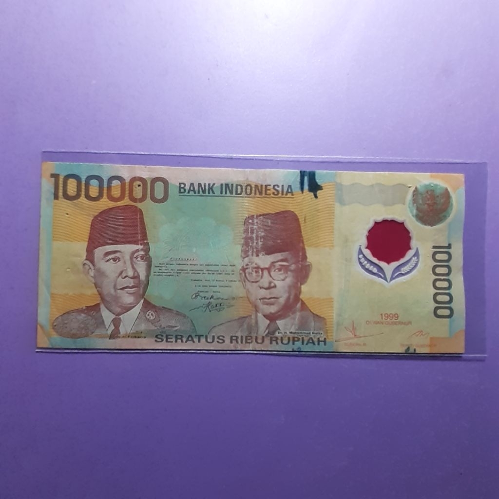 Uang kuno 100000 rupiah polymer