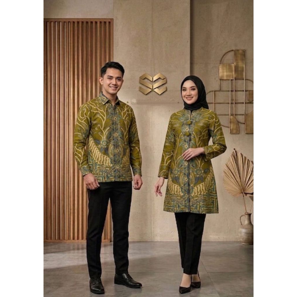 Baju Batik Tunik SMOK Bordir Premium | Batik Tunik Couple | Batik Tunik Modern | Batik Sarimbit | Ba