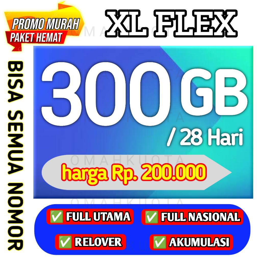 SUPER PROMO!! KUOTA XL 270GB FULL INTERNET XL - PAKET DATA XL 100GB MURAH COMBO FLEX