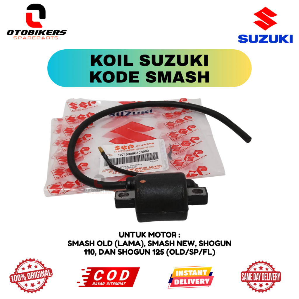 Coil Koil Pengapian Suzuki SMASH Original untuk motor Smash Old (Lama), Smash New, Shogun 110, dan S