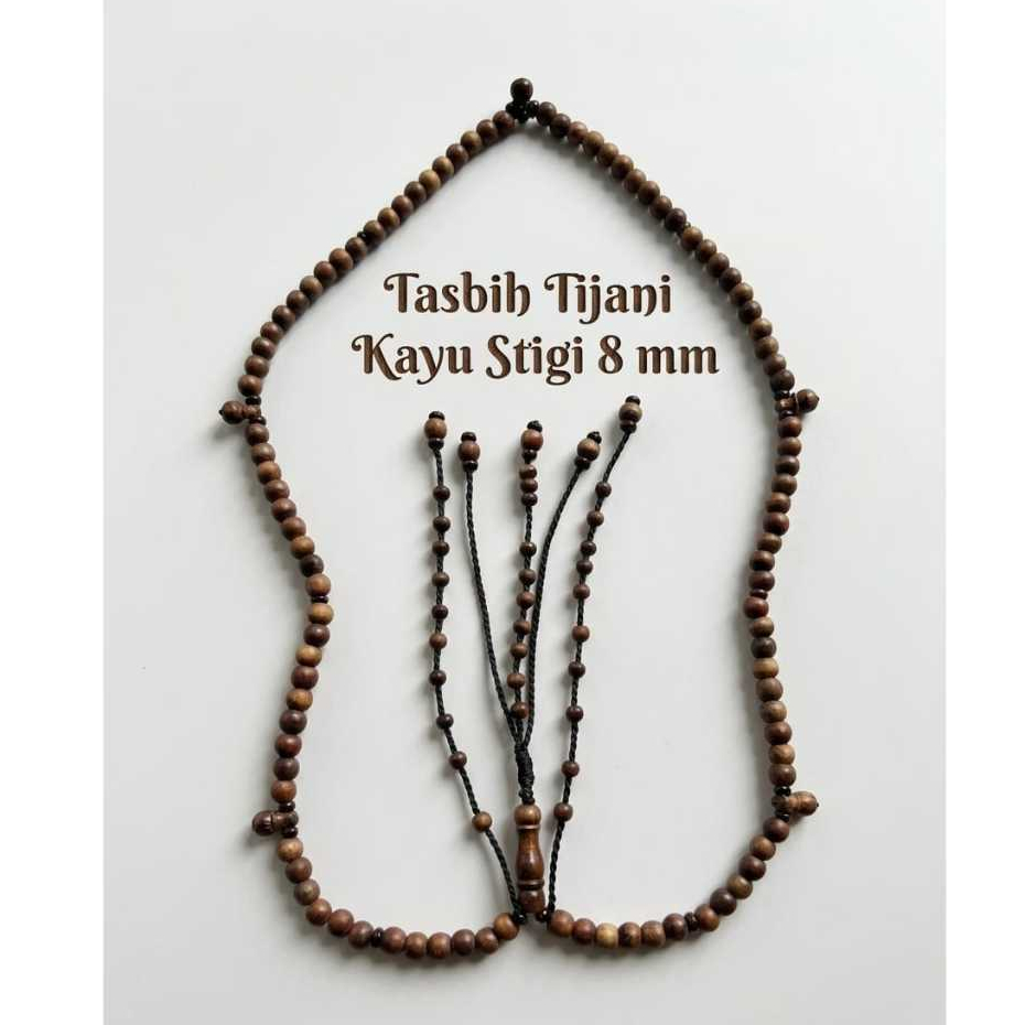 tasbih tijani kayu galih stigi bulat 8 mm | tasbih tijani bulat murah berkwalitas
