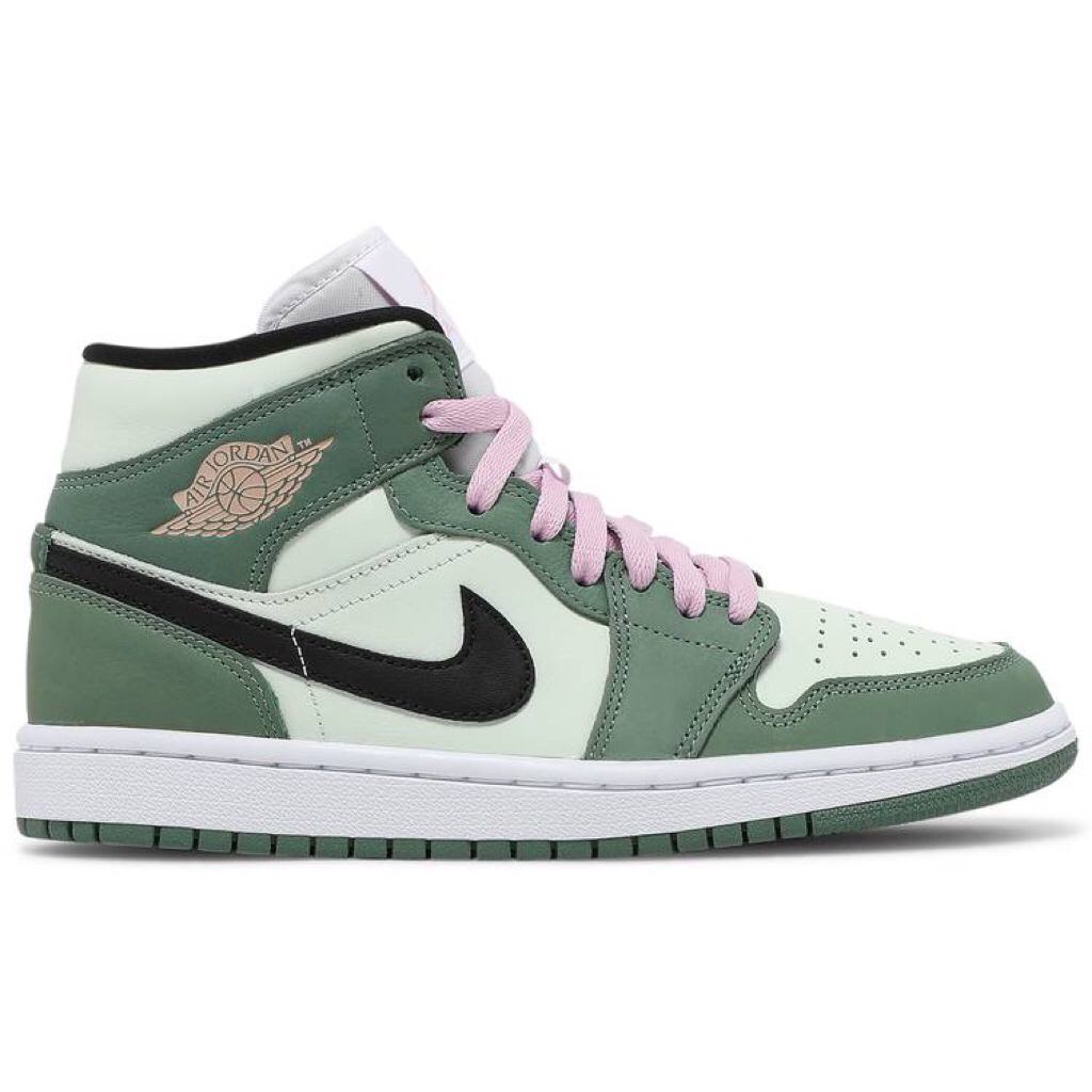 Blackshoes - Sepatu Sneakers Air Jordan 1 Mid Dutch Green