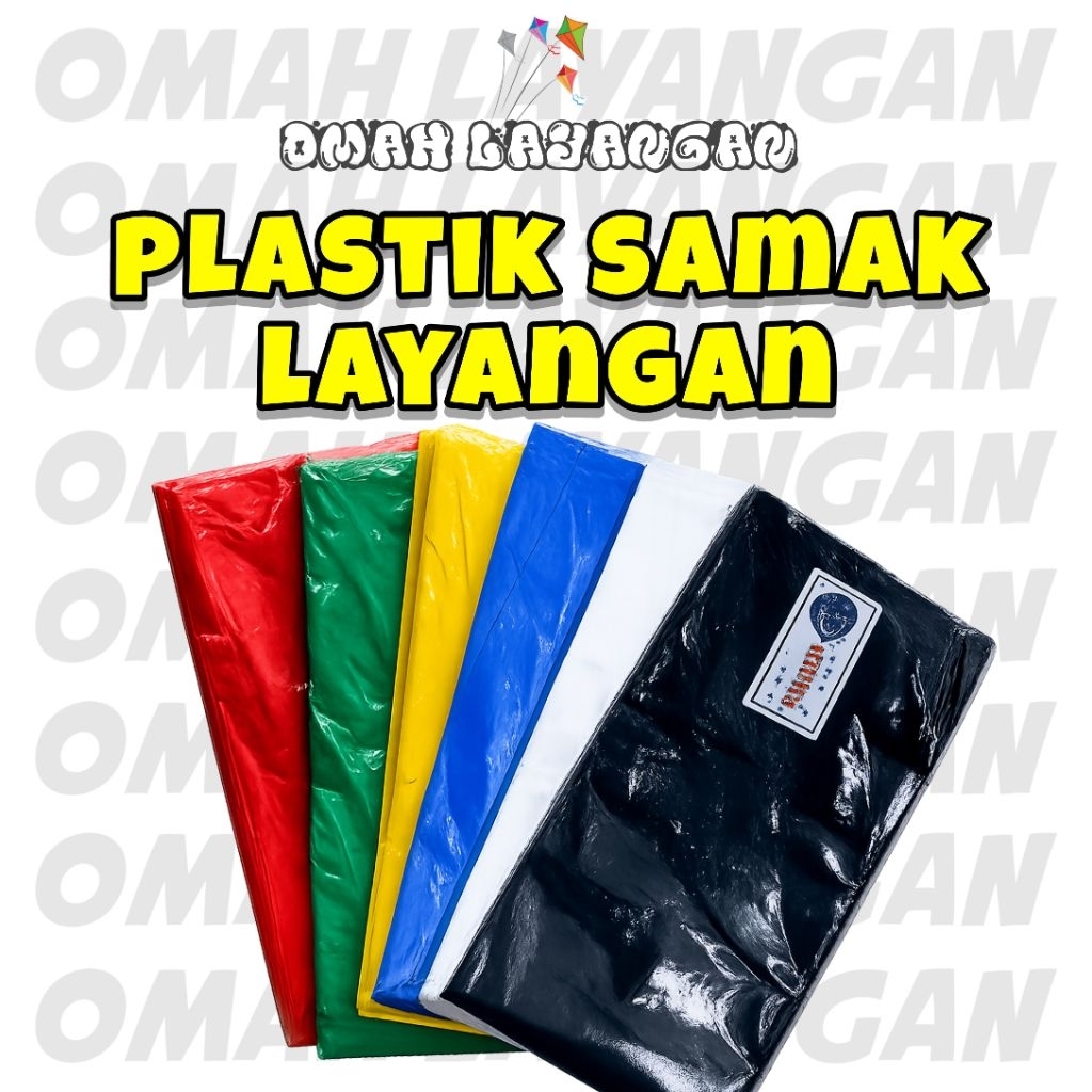 Samak plastik layangan [Pak Gendon] plastik ukuran 60×100 cm ecer