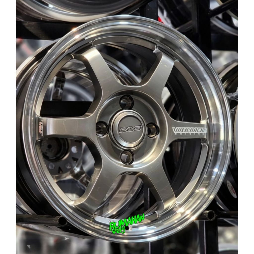 velg TE37 FLOW FORMING r15 lebar 6,5 pcd 4x100 ET 42 mobil ring 15 pnp mobil agya ayla swift fronx b
