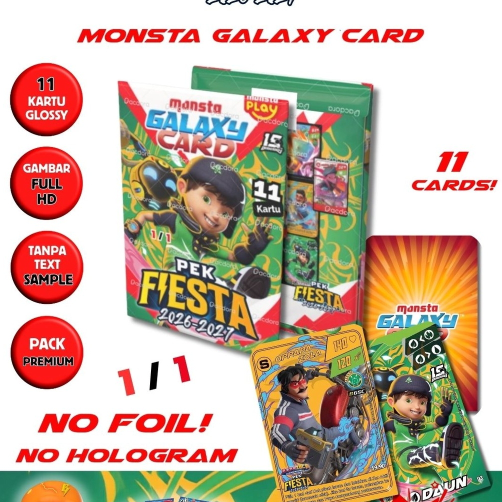 Kartu BoBoiBoy Pek Fiesta 2026-2027 isi 11 card