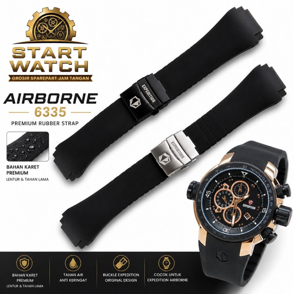 Tali Jam Tangan EXPEDITION 6335 Strap Jam Karet Silikon Airbone