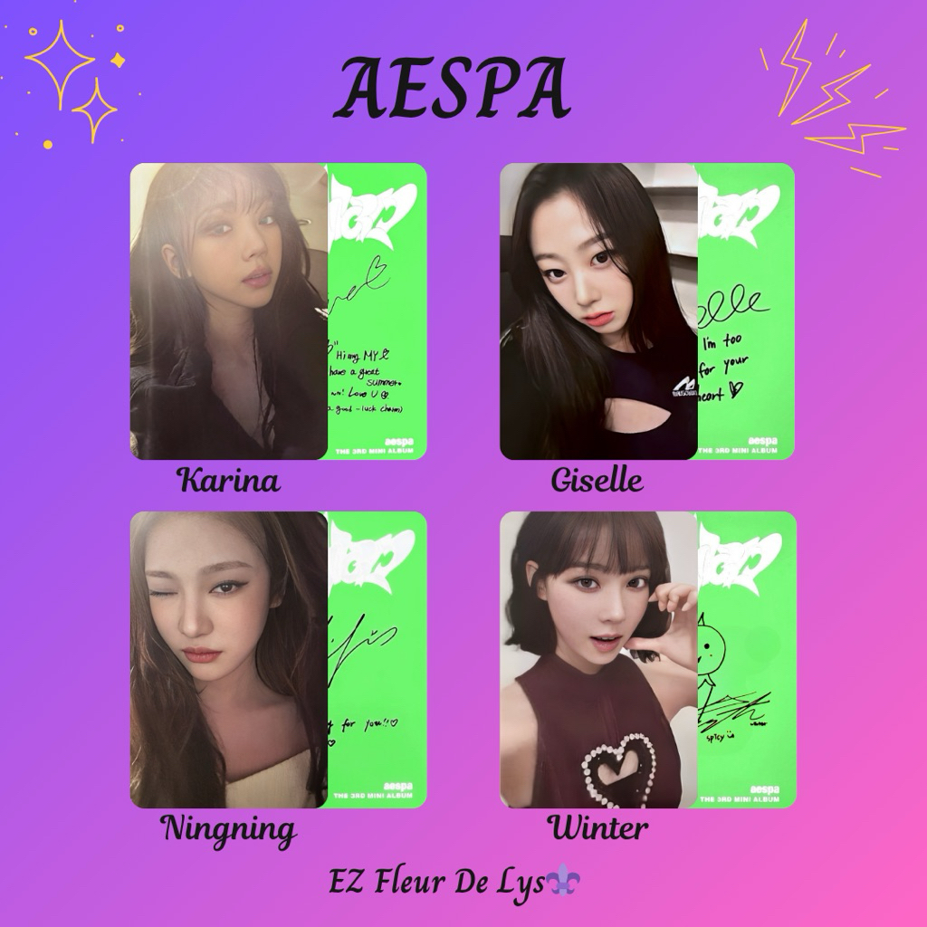 AESPA my world photocard replika pc unofficial KARINA GISELLE NINGNING WINTER