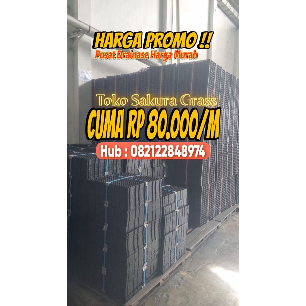 GROSIR DRAINASE CELL 100X100 CM TEBAL 1 CM - ALAS RESAPAN RUMPUT SINTETIS OUTDOOR - DRAINASE CELL