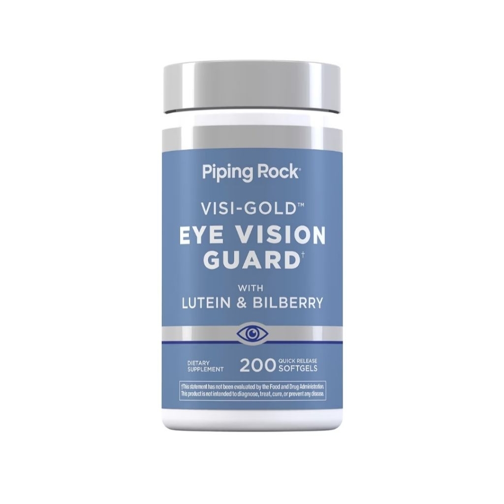 Pipingrock eye vision guard lutein bilberry zeaxanthin isi 200