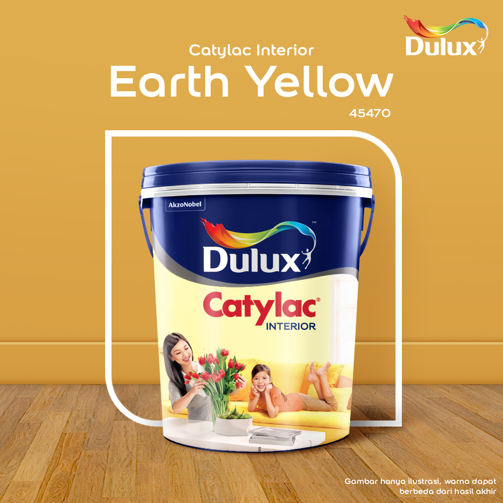 CAT TEMBOK EARTH YELLOW DULUX CATYLAC INTERIOR - 5 KG 45470 CAT TEMBOK DULUX CATYLAC