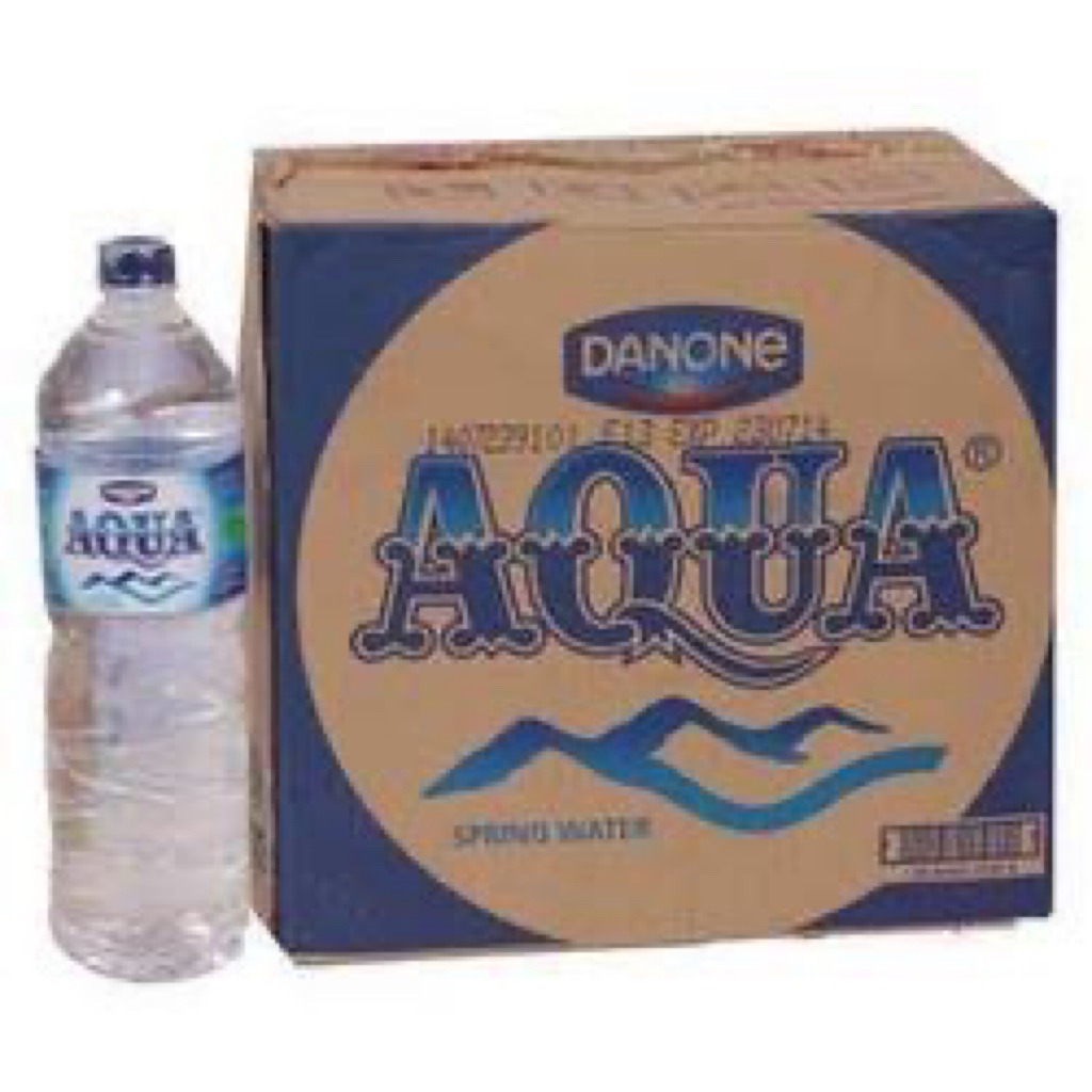 Air Mineral Aqua tanggung 600ml 1 Dus isi 24 Botol, Segar dan Higienis