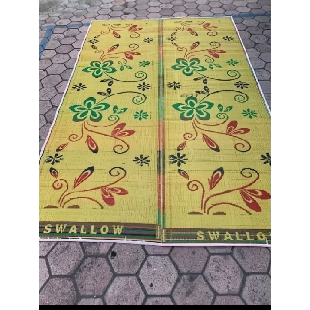 Tikar plastik jumbo 2x3 swallow tikar renda kain