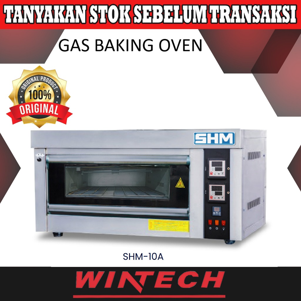 SHM SHM-10A Gas Baking Oven / Oven Gas Pemanggang Roti - Oven 1 Deck 1 Loyang - Oven Roti SHM10A SHM