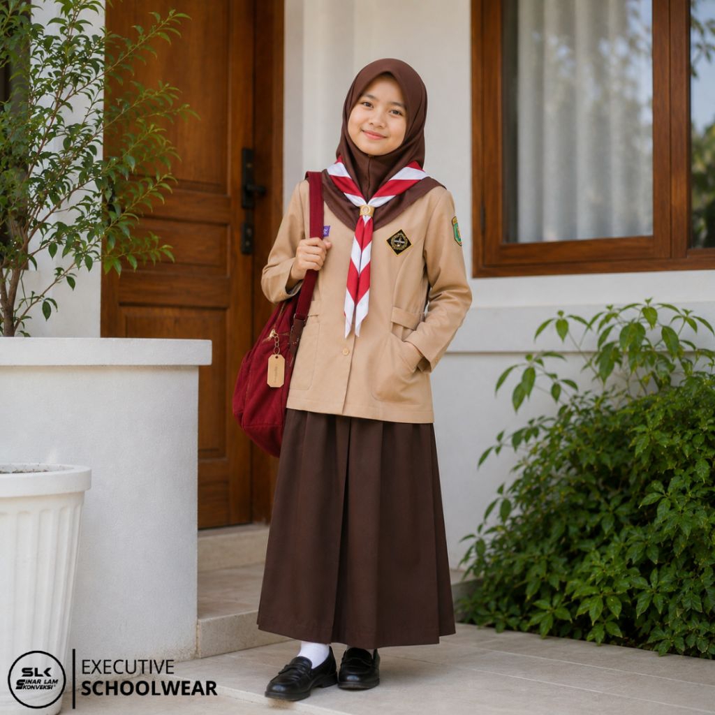 BAJU PRAMUKA GURU PEMBINA CEWEK - BAJU PRAMUKA WANITA SMA/SMK BAHAN RAPILO
