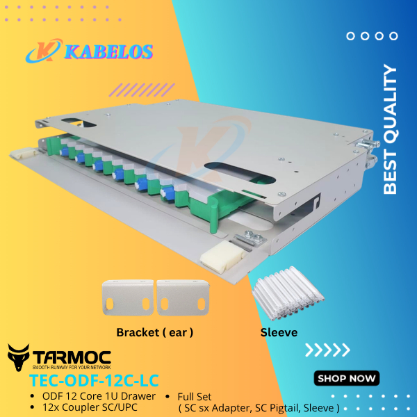 Fiber Optic ODF/OTB 12 Core LC Lengkap Rackmount | ODF 12C LC