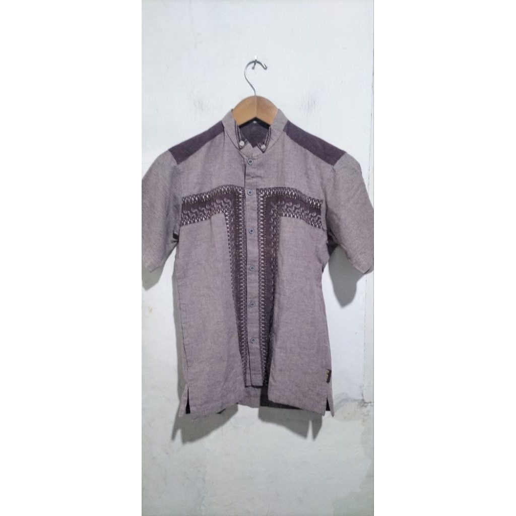 Atasan Baju Muslim Koko Pria Al Mulk Lengan Pendek