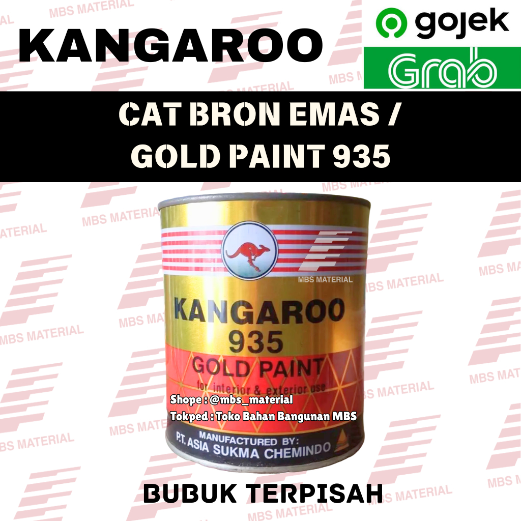 INSTANT & SAME DAY | Kangaroo 935 - Cat Bron Emas / Cat Emas / Gold Paint (Bubuk Terpisah)