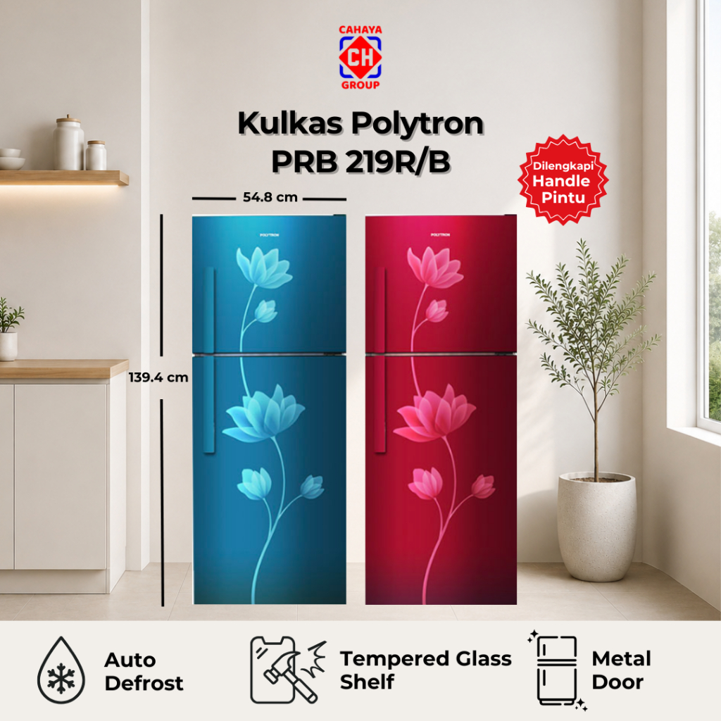 Kulkas Polytron Dua Pintu PRB 219B/R