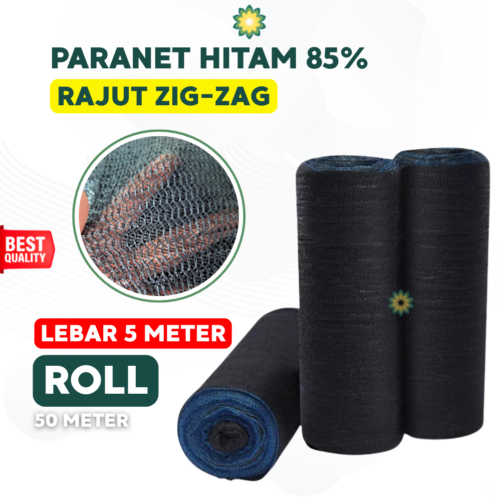 Jaring Peneduh Paranet 85% Zig-Zag Lebar 5 Meter x 1 Roll 50 Meter