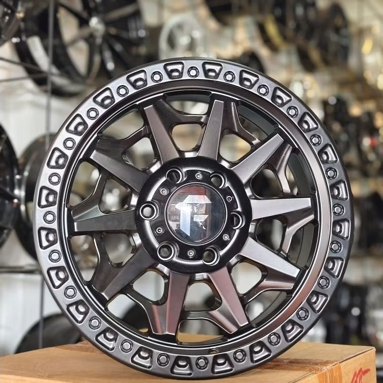 Velg Fuel Convert Satin Black Ring 17 PCD 6x139,7 ET0 – Tough Offroad Style untuk Fortuner, Pajero, 