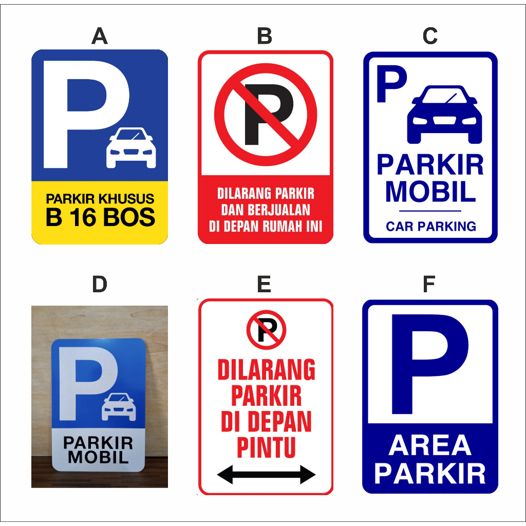 Rambu Dilarang Parkir, Rambu Khusus Parkir Tamu, Sign Parkir Mobil