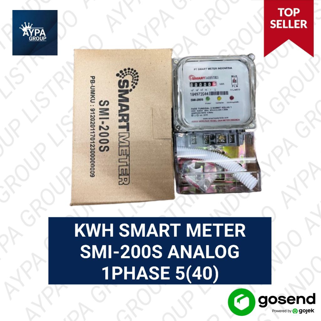 KWH SMART METER SMI-200S ANALOG 1PHASE 5(40) PASCABAYAR