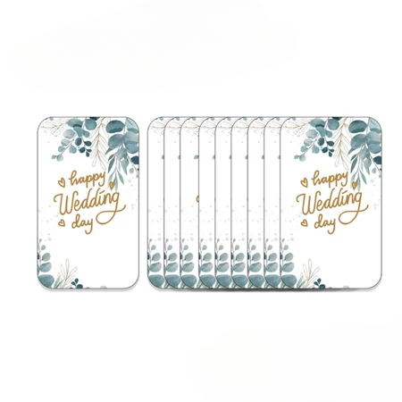 10 Pcs Sticker Happy  Wedding Day