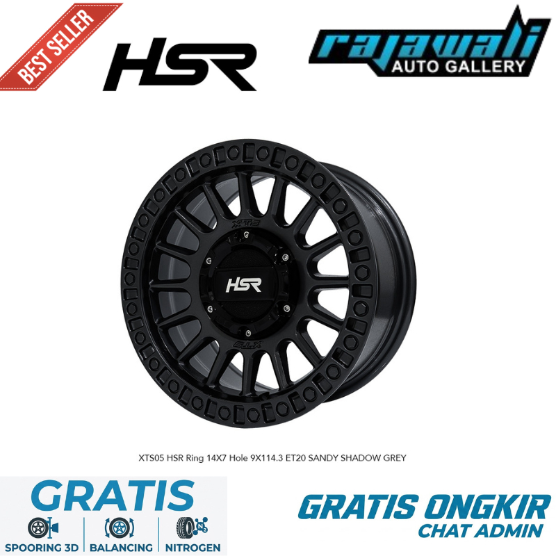 Velg Mobil Ring 14 Offroad HSR XTS05 Lebar 7 Buat Mobil New Carry GrandMax Luxio Kijang Avanza Xenia
