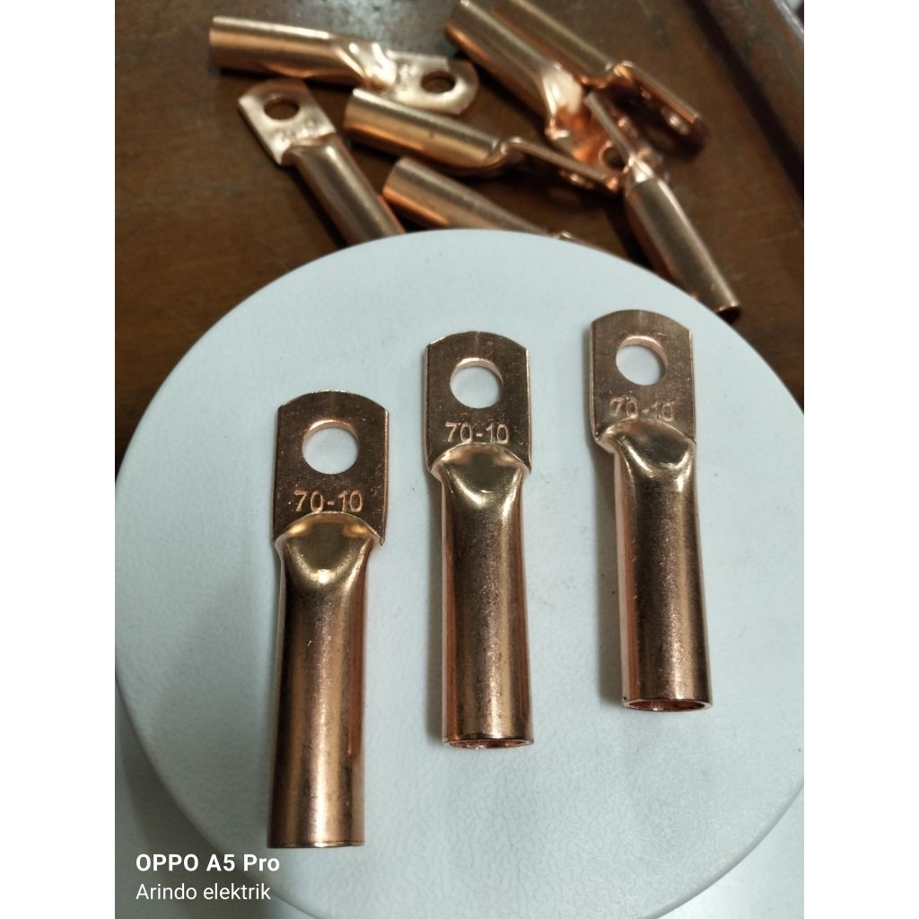 Kabel skun (sepatu kabel) full tembaga 70mm lobang baut M10