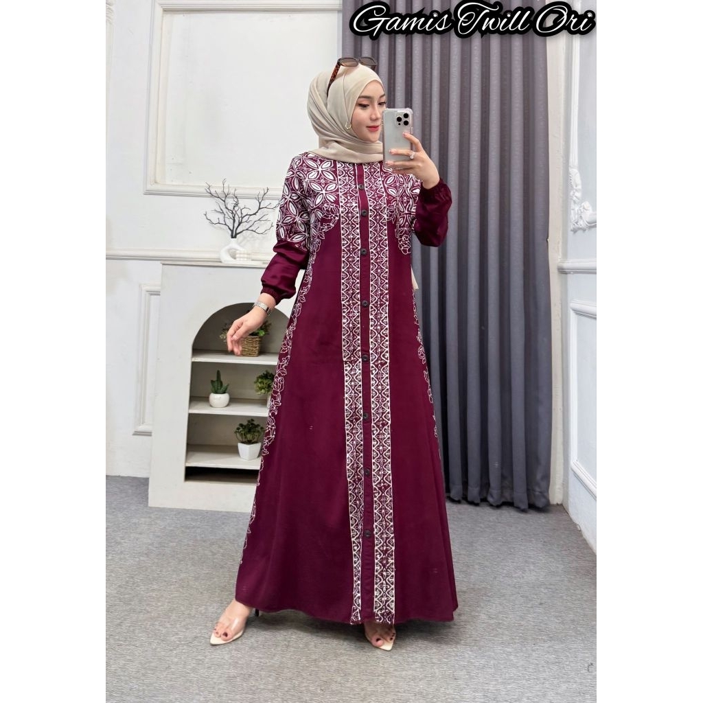 gamis twill gamis twill ori baju jumbo ld 130 gamis twill jumbo gamis motif gamis rayon twill gamis