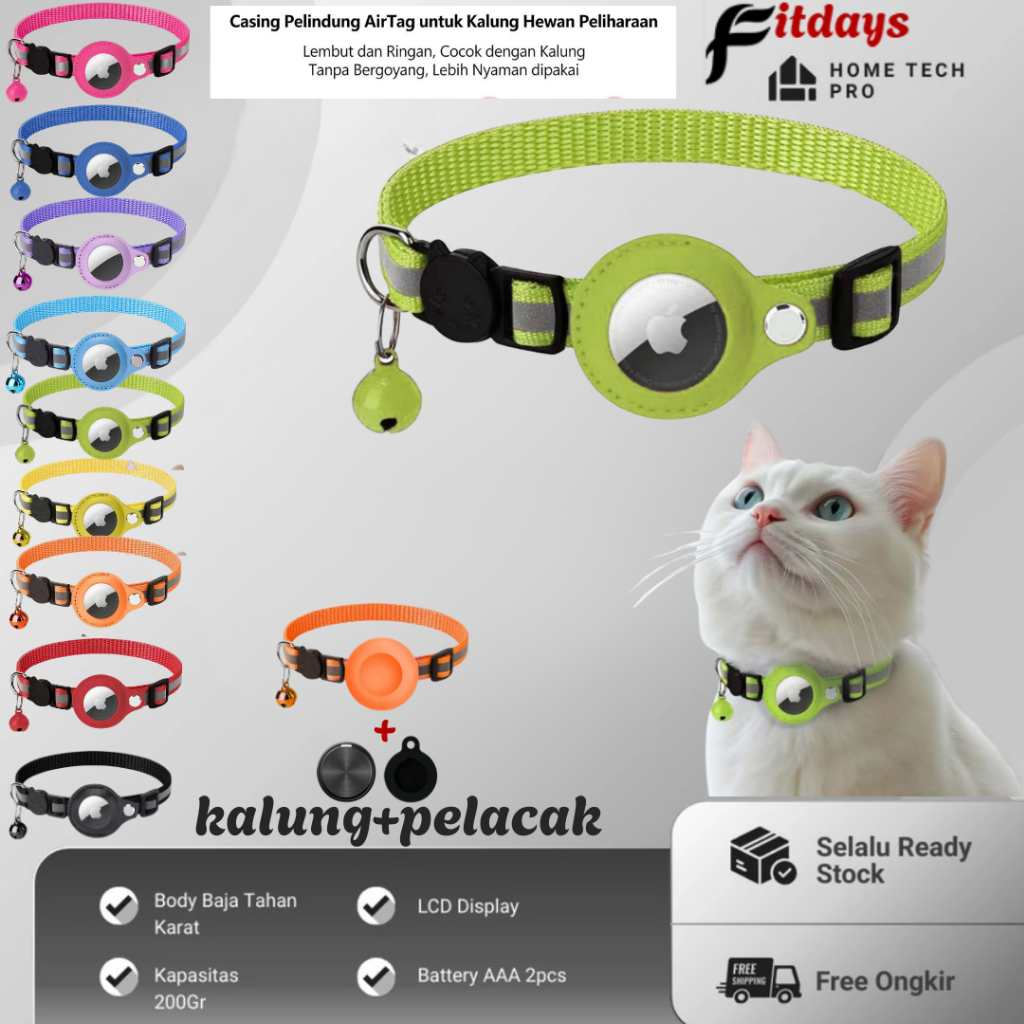 Kalung kulit+Pelacak GPS LITAI,untuk tempat pelacak kucing/anjing,kompatibel dengan iOS/Android