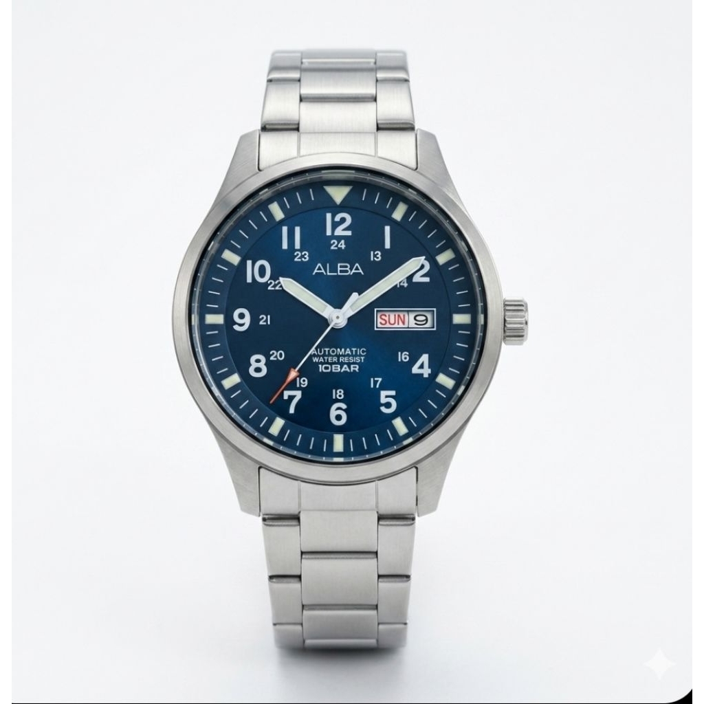 Jam Tangan Alba AL4211X1 Rantai Silver Dasar Biru