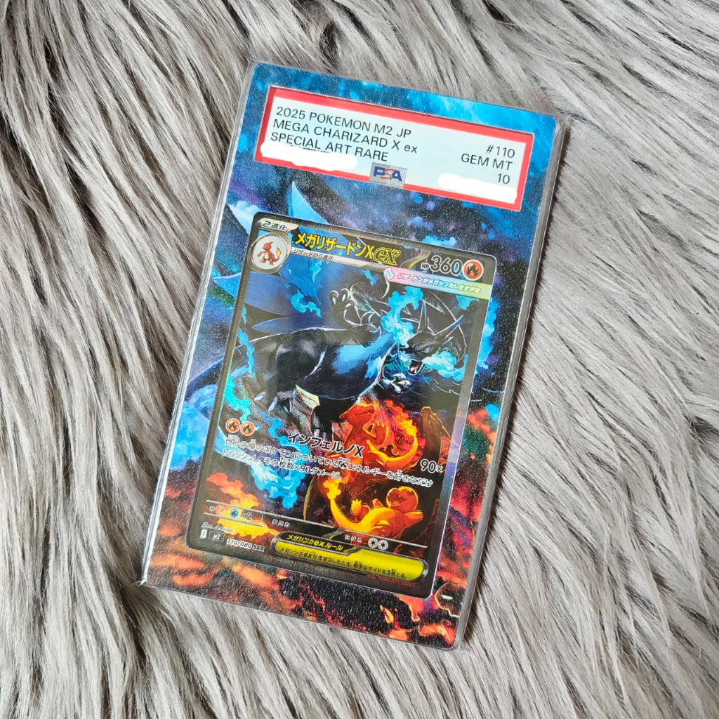 Kartu Pokemon TCG Mega Charizard X ex PSA 10 SAR Inferno JP #110 PSA10 + Extended Art