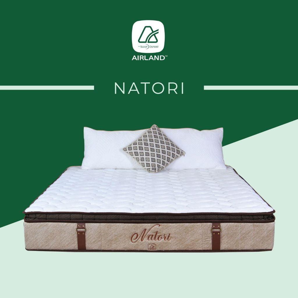 Airland Natori Kasur Spring Bed Queen Size 160 x 200 Mattress Only Medium Firm Free Bantal