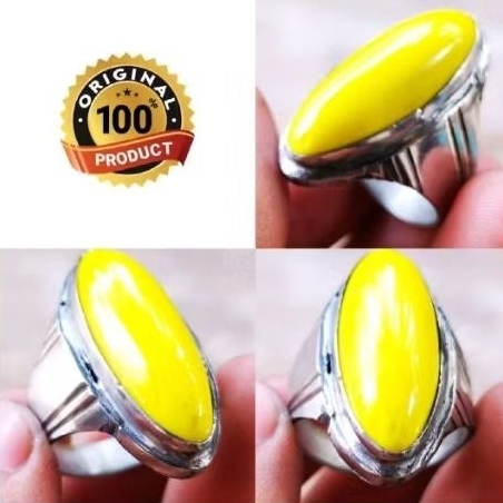 cincin batu akik kembang johar pandan ring monel