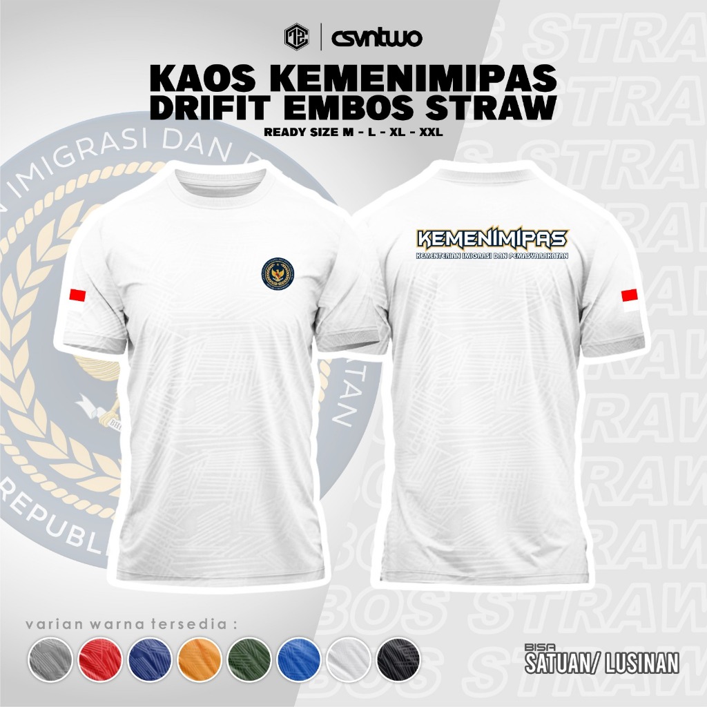 KAOS KEMENIMIPAS DRYFIT EMBOS / KAOS KEMENIMIPAS / KAOS DRYFIT EMBOS KEMENIMIPAS / KAOS KEMENTERIAN 