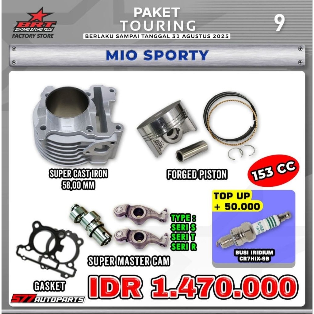 PAKET TOURING 9 BRT MIO OLD/MIO SPORTY/MIO SMILE