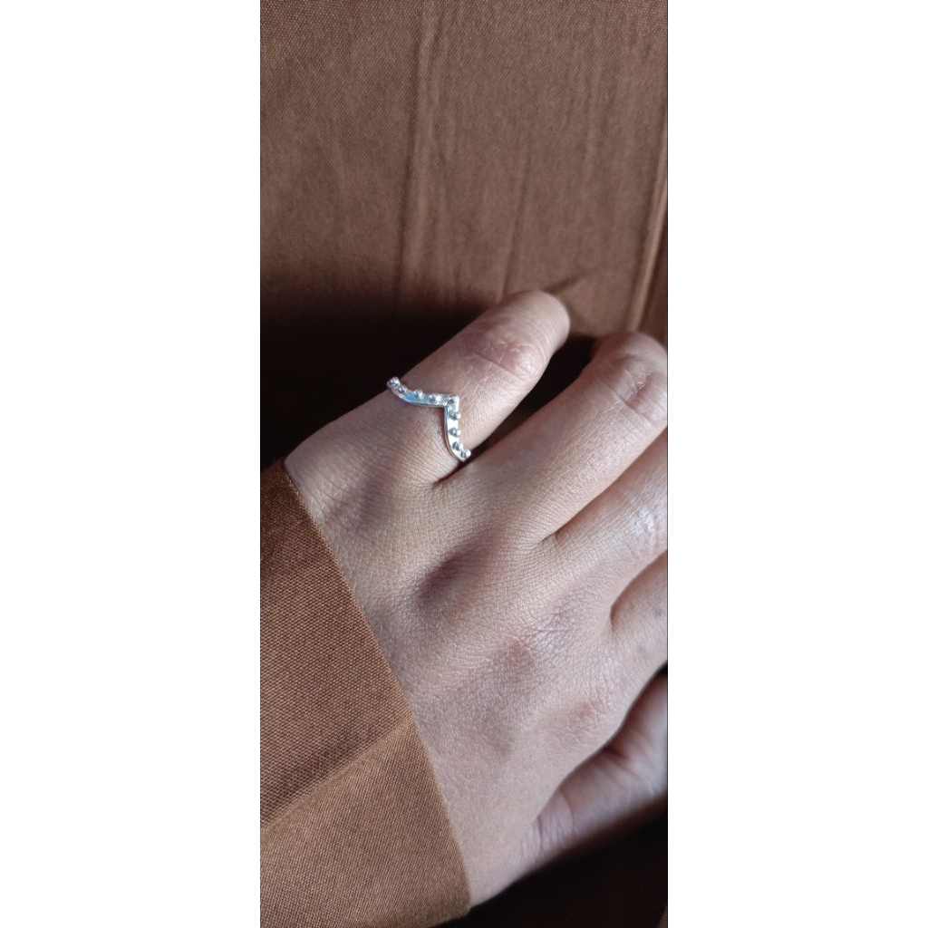 cincin perak/silver Asli S999 model fuji