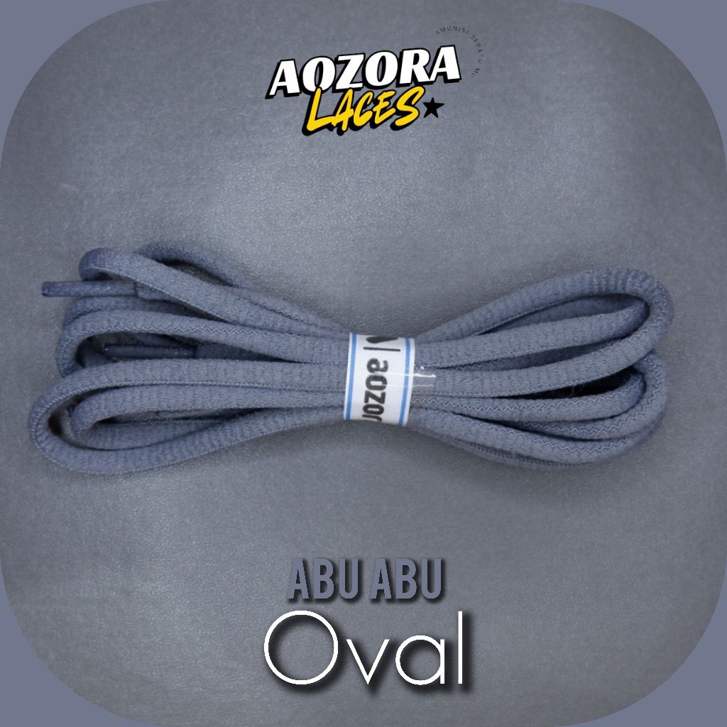 tali oval tali sepatu badminton tali sepatu running tali oval tali pria wanita warna abu