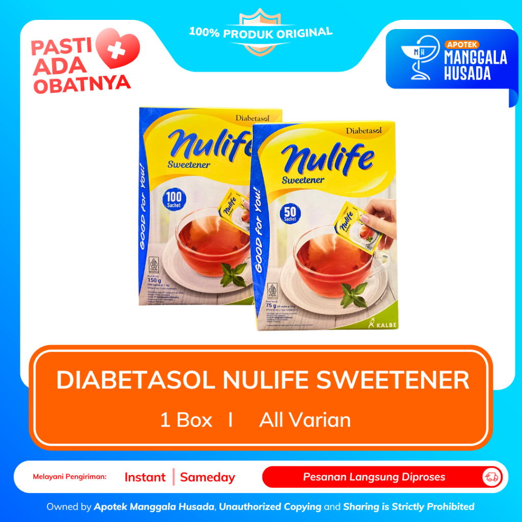 DIABETASOL NULIFE SWEETENER PER BOX