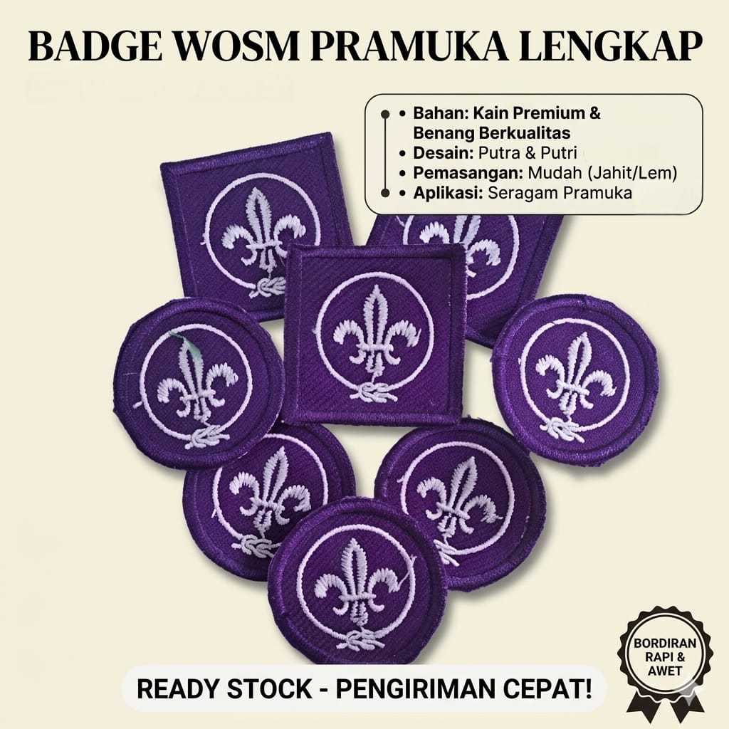 Bedge WOSM Pramuka Putra dan Putri
